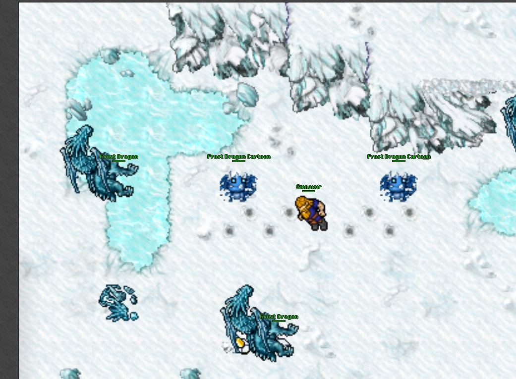 Frost Dragon Cartoon monsters in Naxur 8.0